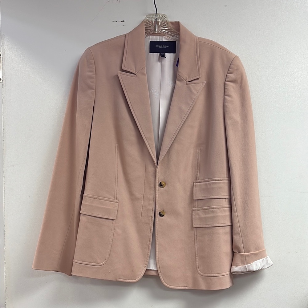 Women’s Blazer, Burberry, Size 12 (L), Pink
